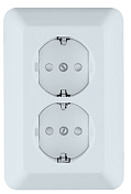 Wessen Прима Белый Розетка 2-ая с заземлением с защитными шторками 16A в сборе (опт)