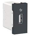 Schneider Electric Unica New Modular Антрацит Розетка USB 5 В / 1000 мА 1 модуль