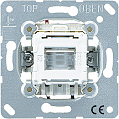 Jung Механизм Переключатель кнопочный 1-клавишный c подсветкой с N-клеммой 10A