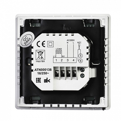 Термостат электронный теплого пола с датчиком Белый AtlasDesign от+5 до +35°C 16A в сборе