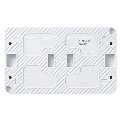 Розетка Schneider Electric AtlasDesign Profi54 Белый двойная с/з со шторками 16А 250B IP54