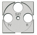 Bticino Axolute Алюминий Панель лицевая для розеток TV+FM+SAT 2 мод